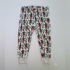 Roller Rabbit Monkey Mas Christmas Pajama Bottoms Size 2